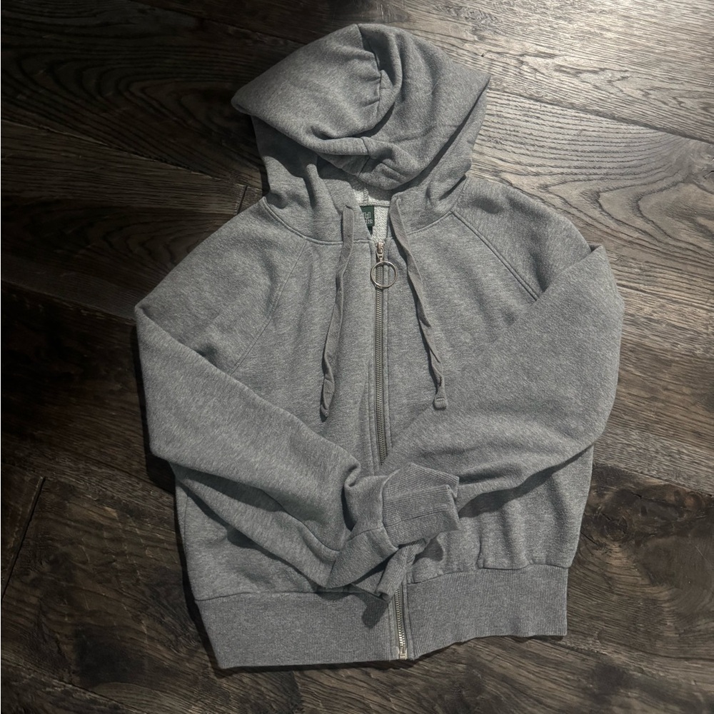 Gray Zip-Up Hoodie